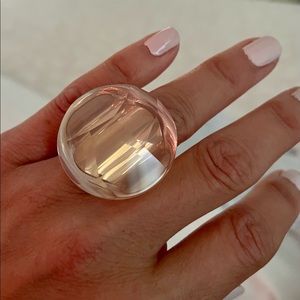 Faceted Rose Quartz Ring with 18K yellow gold